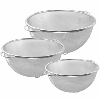 Nagao Tsubamesanjo Sieb-Set, 19 cm, 22 cm, 25 cm, 18–8 Edelstahl, hergestellt in Japan