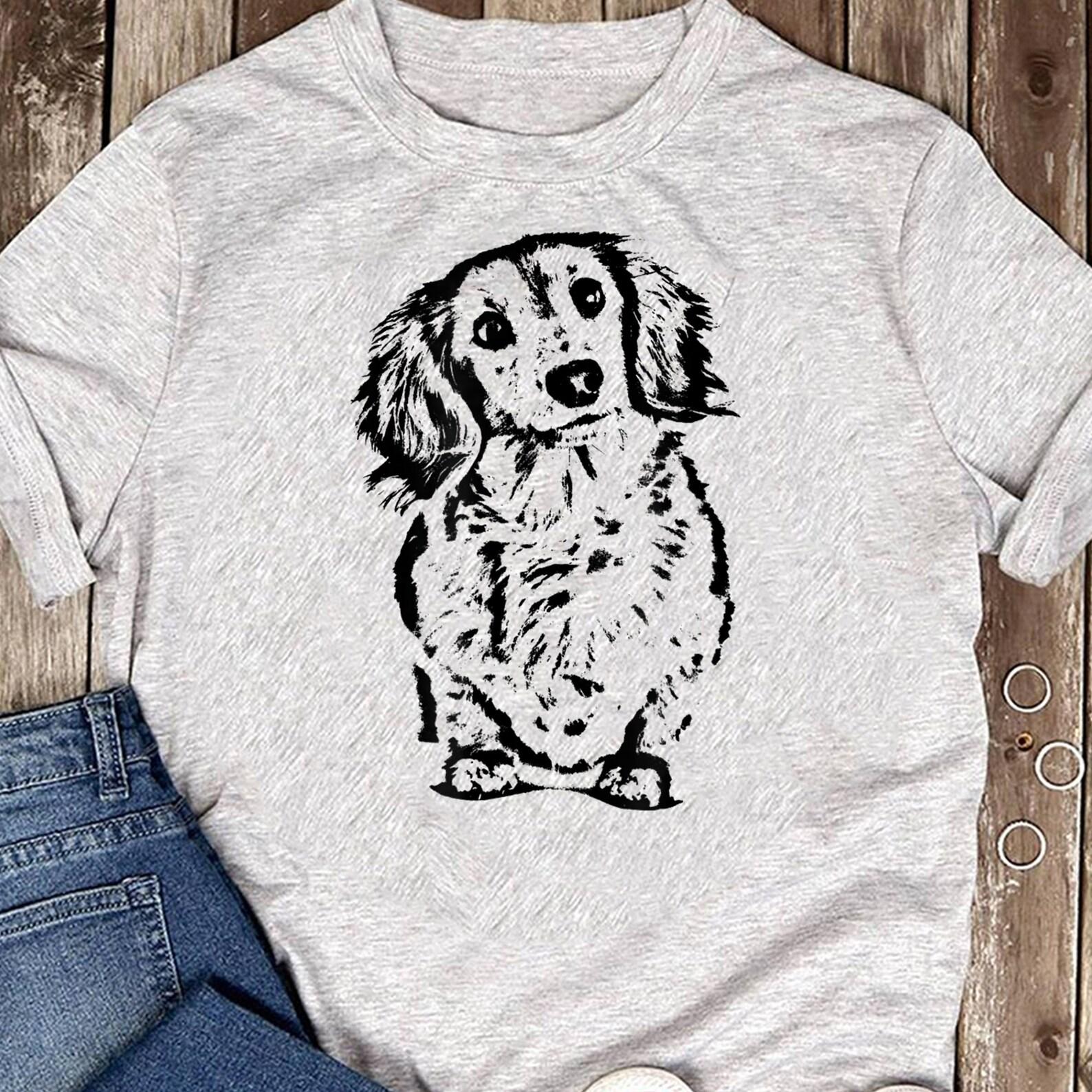 Long Hair Dachshund Lover Gift Doxie Mom Dad Cute Wiener Dog T-Shirt - Gift for Dog Lovers - Funny Dog - Dachshund Lovers - Mother s Day S