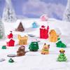 Micro-landscape Christmas House Tilting Head Snowman Doll Decorative Accessories Christmas Small Ornaments