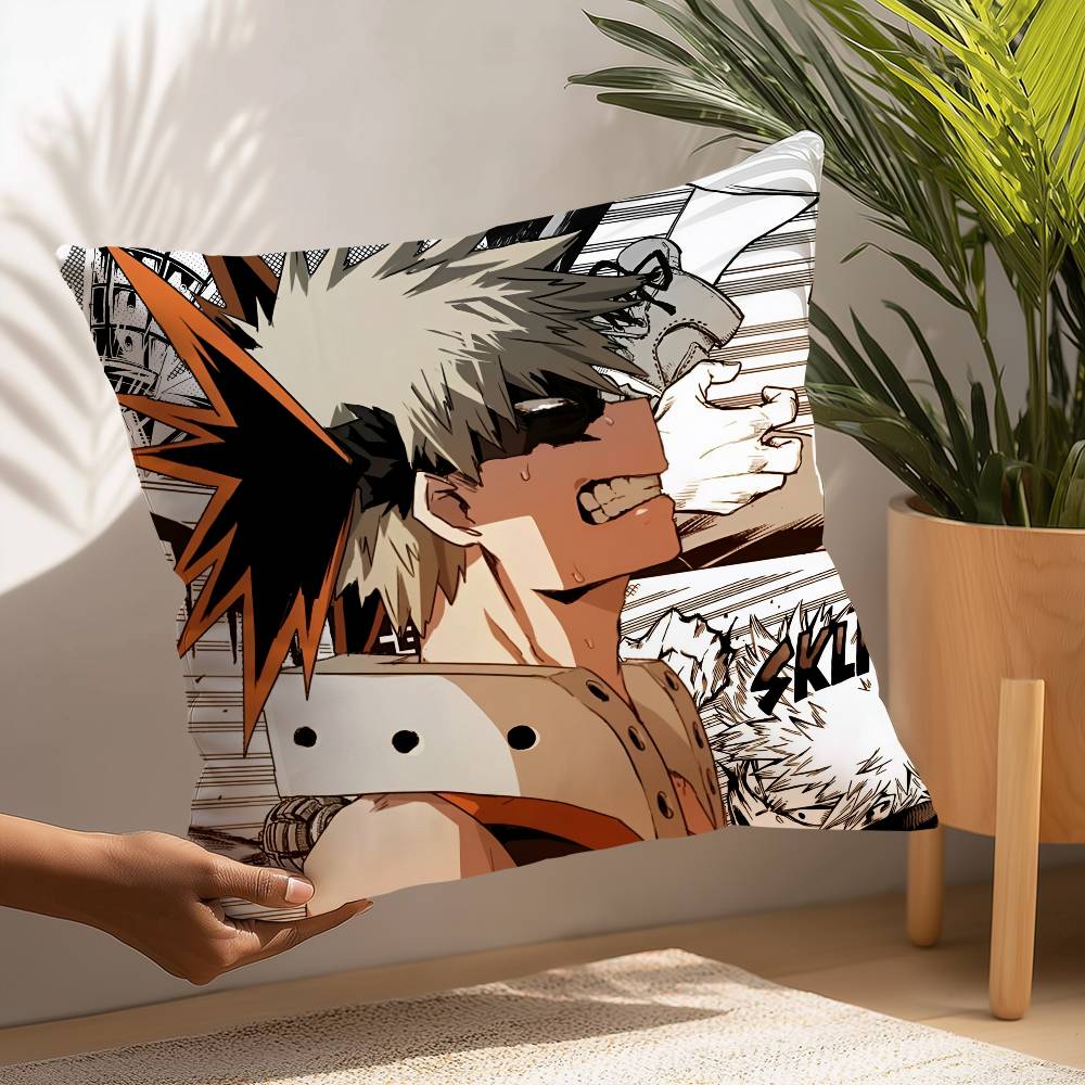 My Hero Academia Katsuki Bakugo Pillow Case Plush Fabric Soft Pillowcase Double Sided Print Cushion Cover Household Gifts