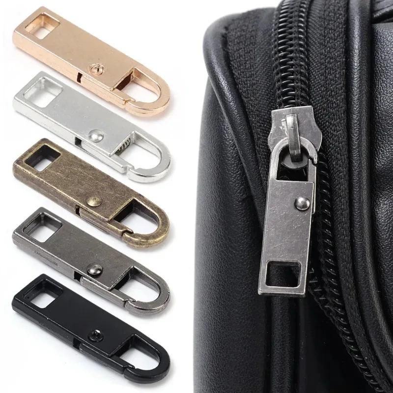 1/10pcs Durable Tool Free Zipper Repair Instant Replacement Metal Pull Slider Universal Detachable for Luggage Bags Clothing
