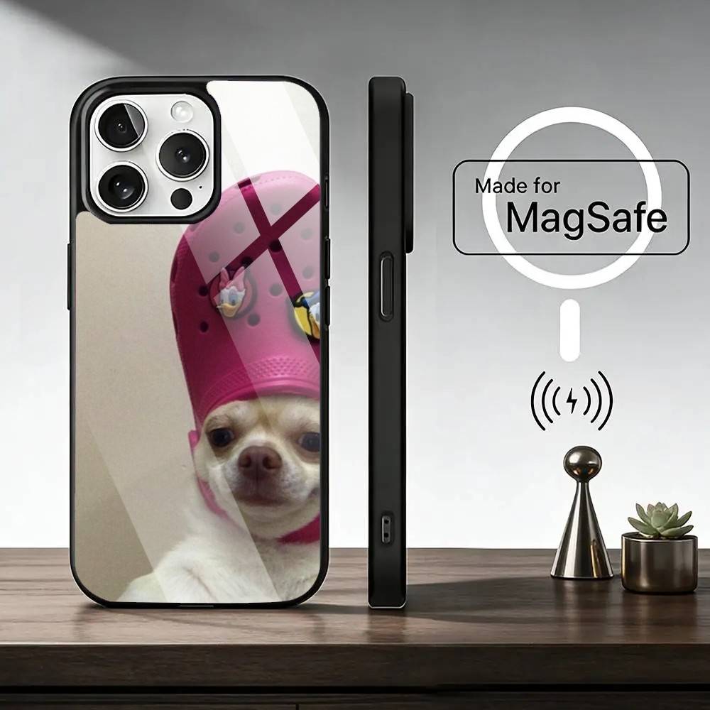 F-Funny Dog Phone Case For iPhone17,16,15,14,13,12,11 Plus,Pro Magnetic For Magsafe Wireless Charging