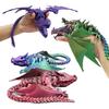 3D Printed Flying Dragon Figurine Movable Joints Winged Dragon Figure Articulated Dragon Model Fidget Toy Desktop Decoration Ornament