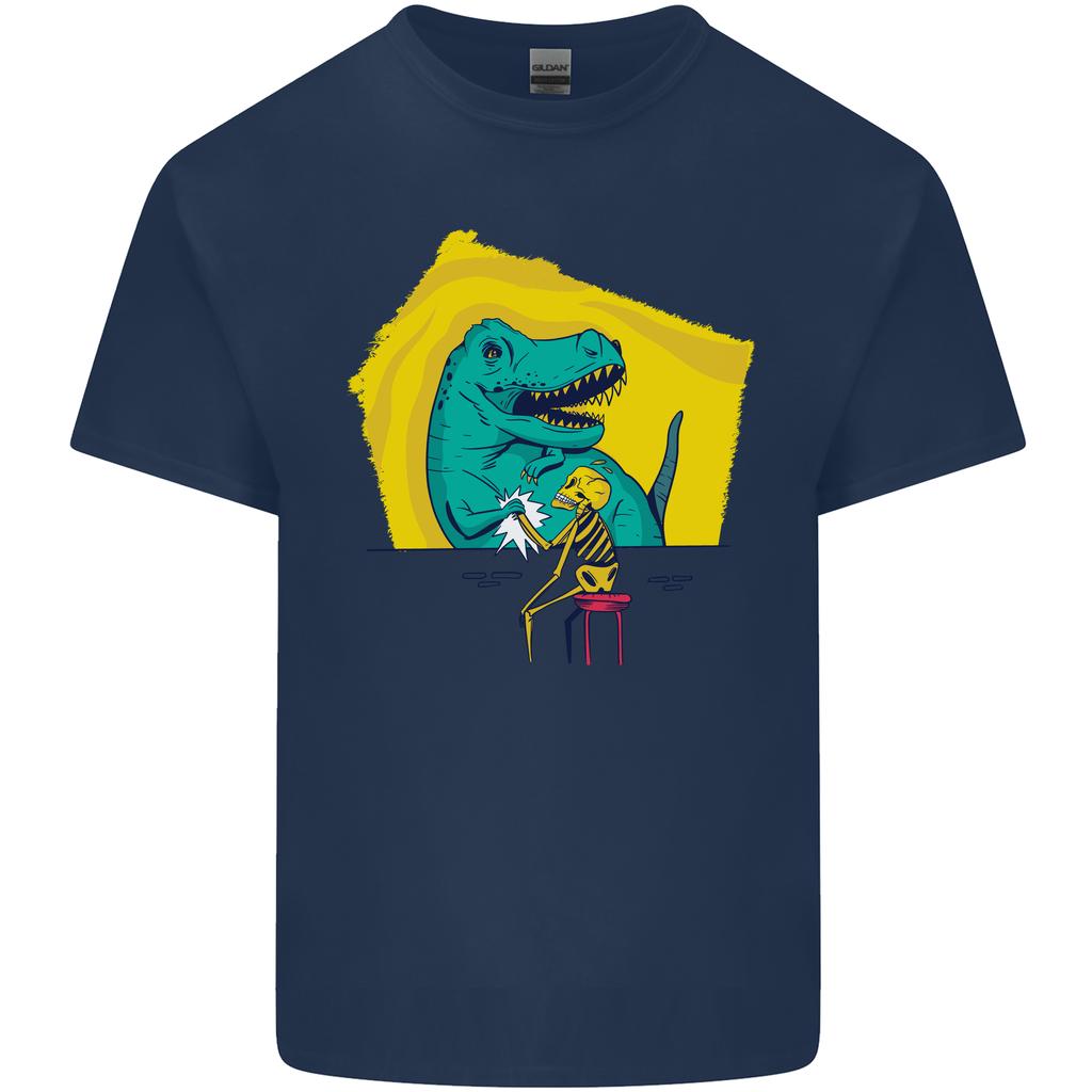 TRex Wrestling a Skeleton Dinosaurs Skull Unisexs Light Cotton TShirt