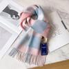 100% Wolle Karierter Schal Herren Damen Paar Warm Kaschmir-Mischung Karriert Winter Halswärmer
