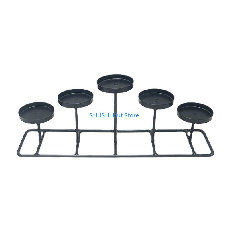 

Modern Holder for Pillar Candles Tall Taper Long Candles Display Decor for Dinning Party Wedding D57B чорний