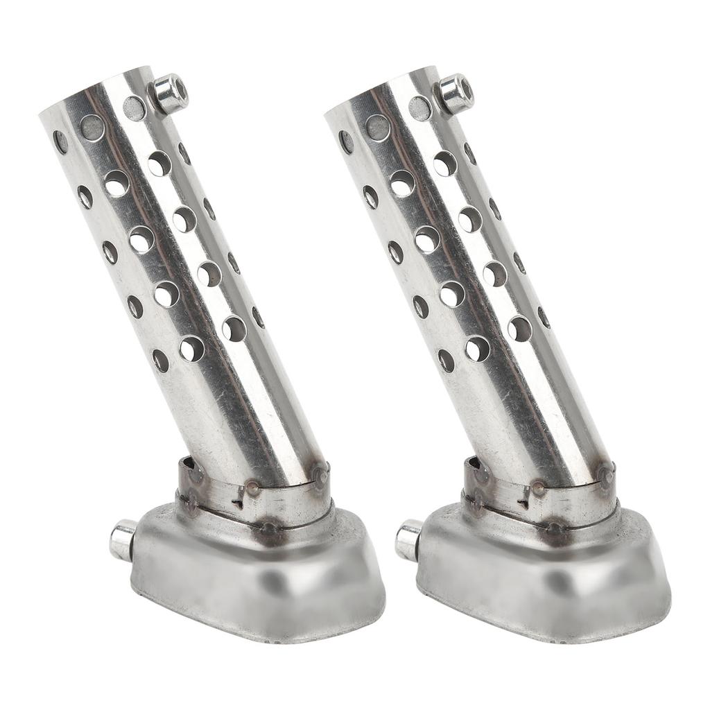 2 Pcs Motorcycle Exhaust Pipe Baffle Muffler 22mm Inlet 25mm Outlet Galvanized Iron Hexagonal Insert Silencer for ATV