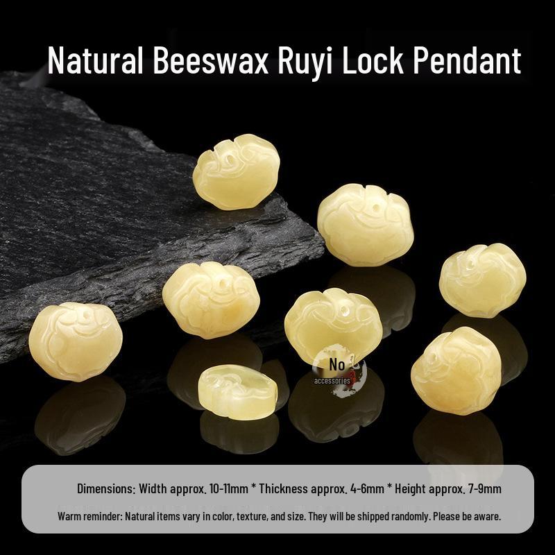 Natural Amber Beeswax Pendant  Beads DIY Bracelet/Necklace Charms
