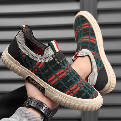 Fashion Shoes for Men Style Rubber Sole Shoes Men Canvas Shoes Slip On Loafers Mesh Breathable Men Casual Sport Shoe Zapatos Casuales