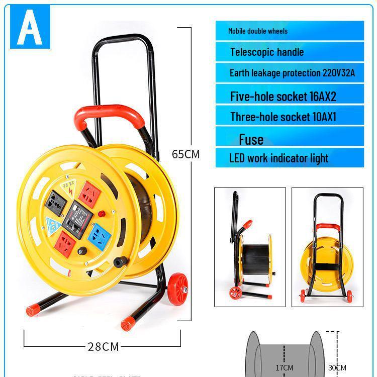 Portable Movable Cable Reel Winder and Roller Spool