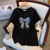 Women's Plus Size Mid-Length Round Neck Short-Sleeve T-Shirt (Sizes up to 350 lbs)