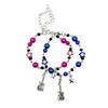 2Pcs Guitar Star Charm Bracelet Simple Beaded Bracelet Statement Jewelry Adjustable Wristband Couple Accessories
