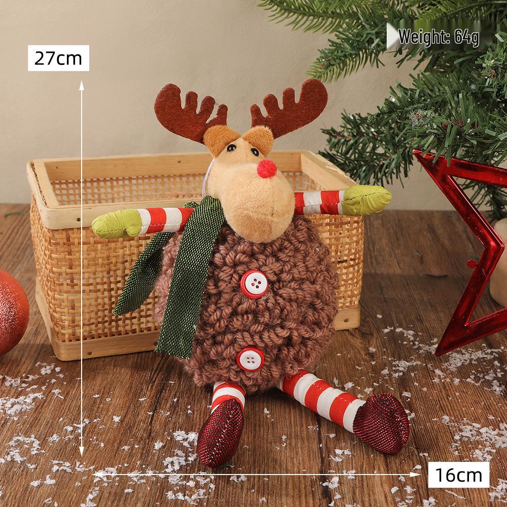Santa, Snowman & Reindeer Christmas Wool Felt Plush Ornaments