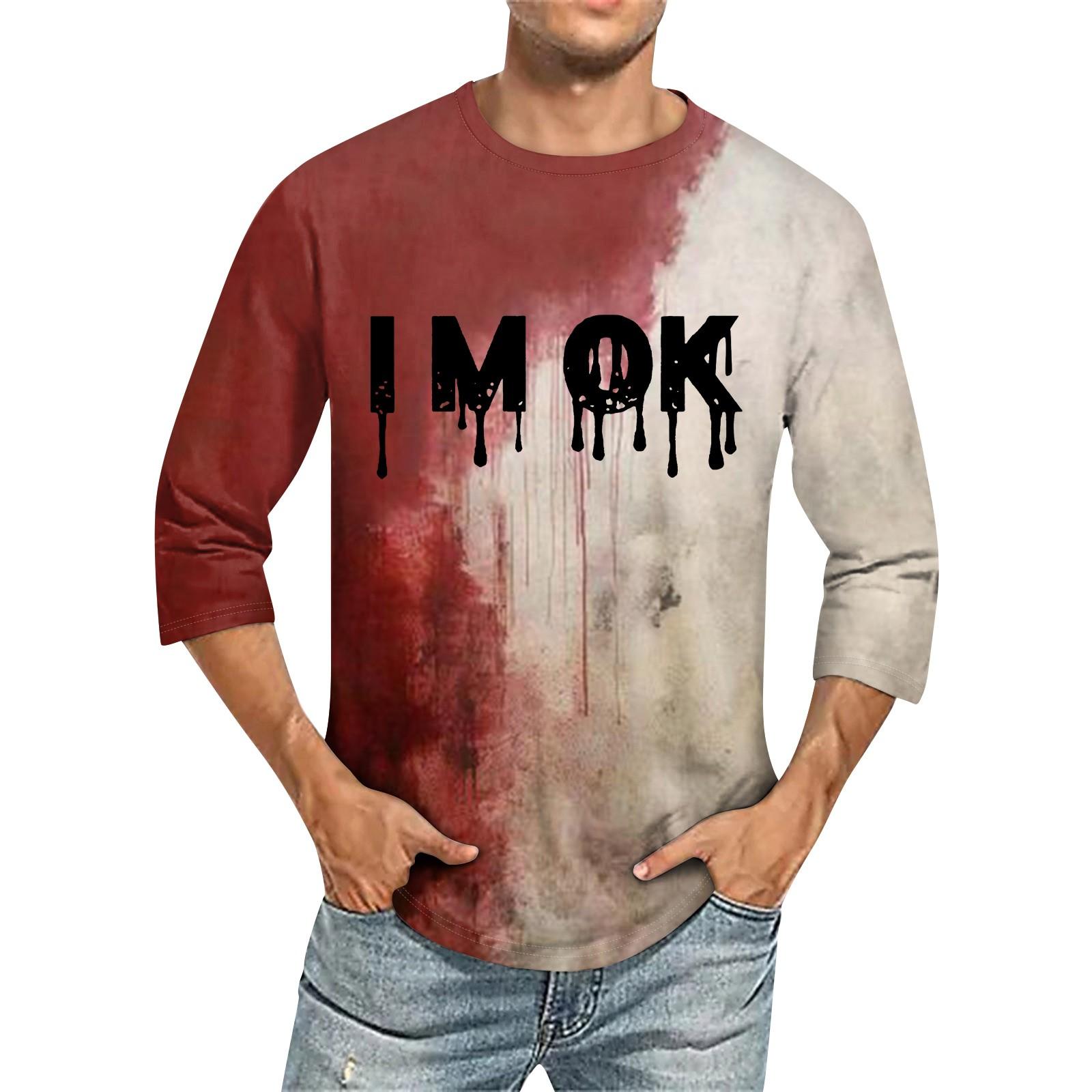 

Мужская однотонная футболка с круглым вырезом и рукавами три четверти XXXL чёрный