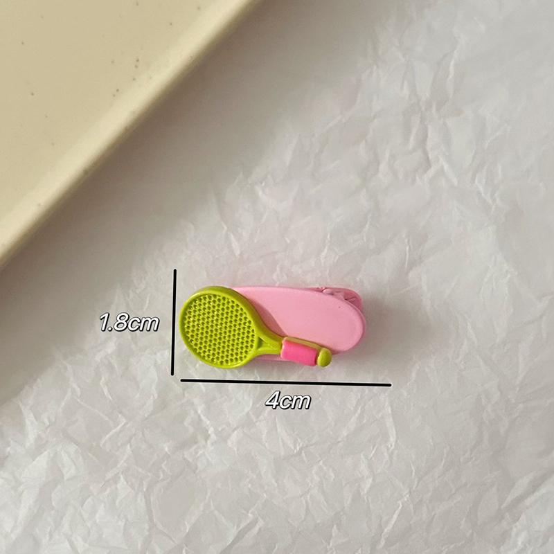 

1Pair Fun And Sweet Simulated Badminton Oval Hair Clip Fun Side Clip Hair Duck Billed Clip Fashion Accessories For Women Girls A1