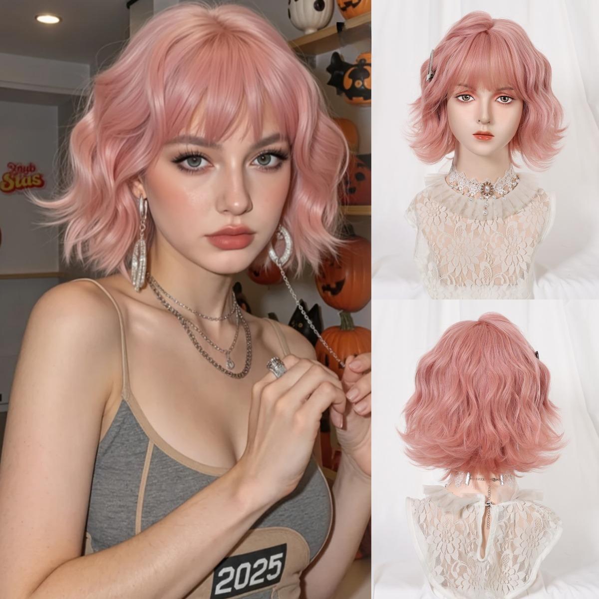 Honey Golden Brown Short Bob Wavy