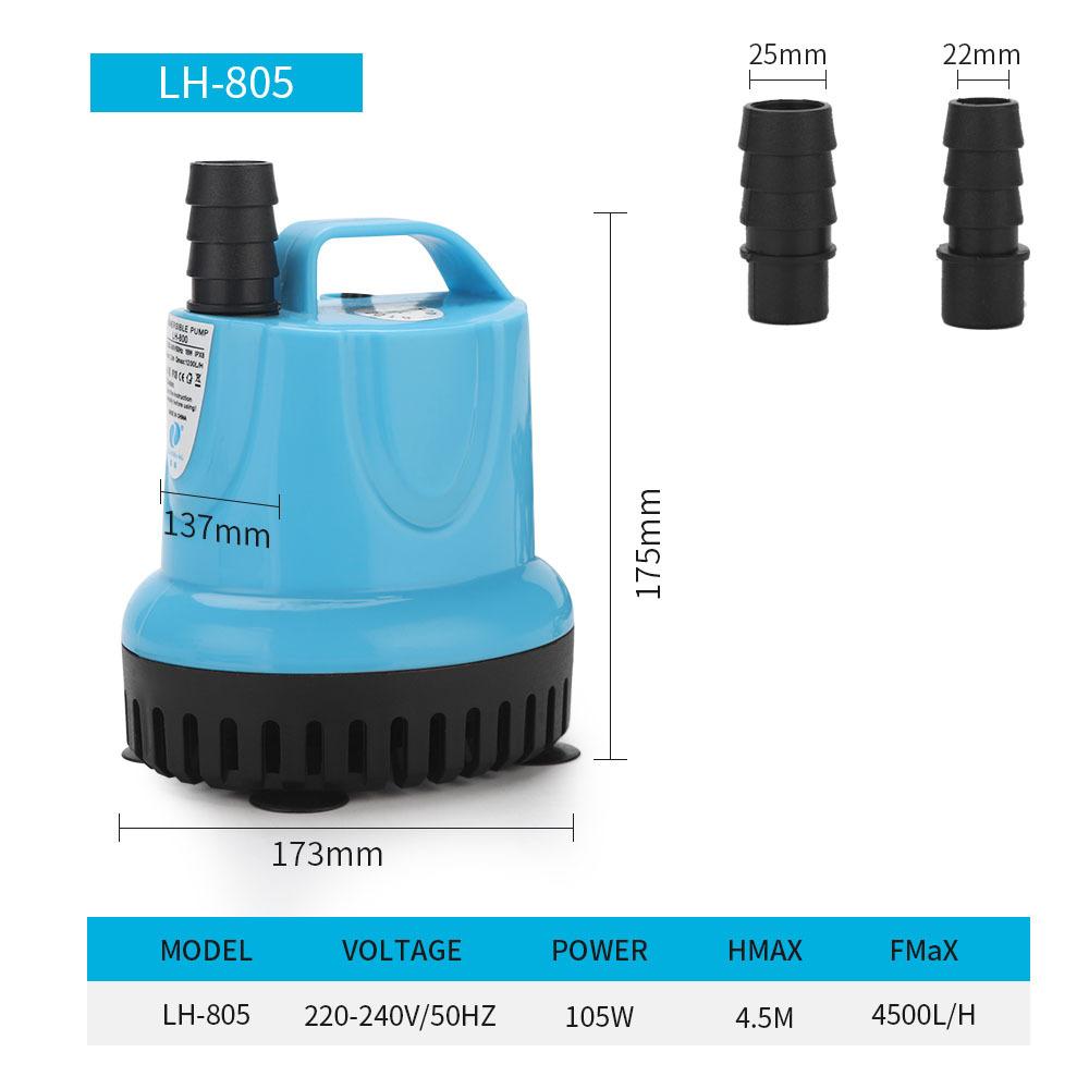 Bottom Suction Pump Fish Tank Submersible Pump for Aquarium Circulation Water Filtration Oxygenation Garden Fountain Water Pump