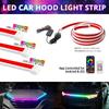 APP Control RGB Car Hood Light Strip Multi Color LED Engine Bay Accent Lighting Ambient Exterior Decoration Trunks SUVs Pickup