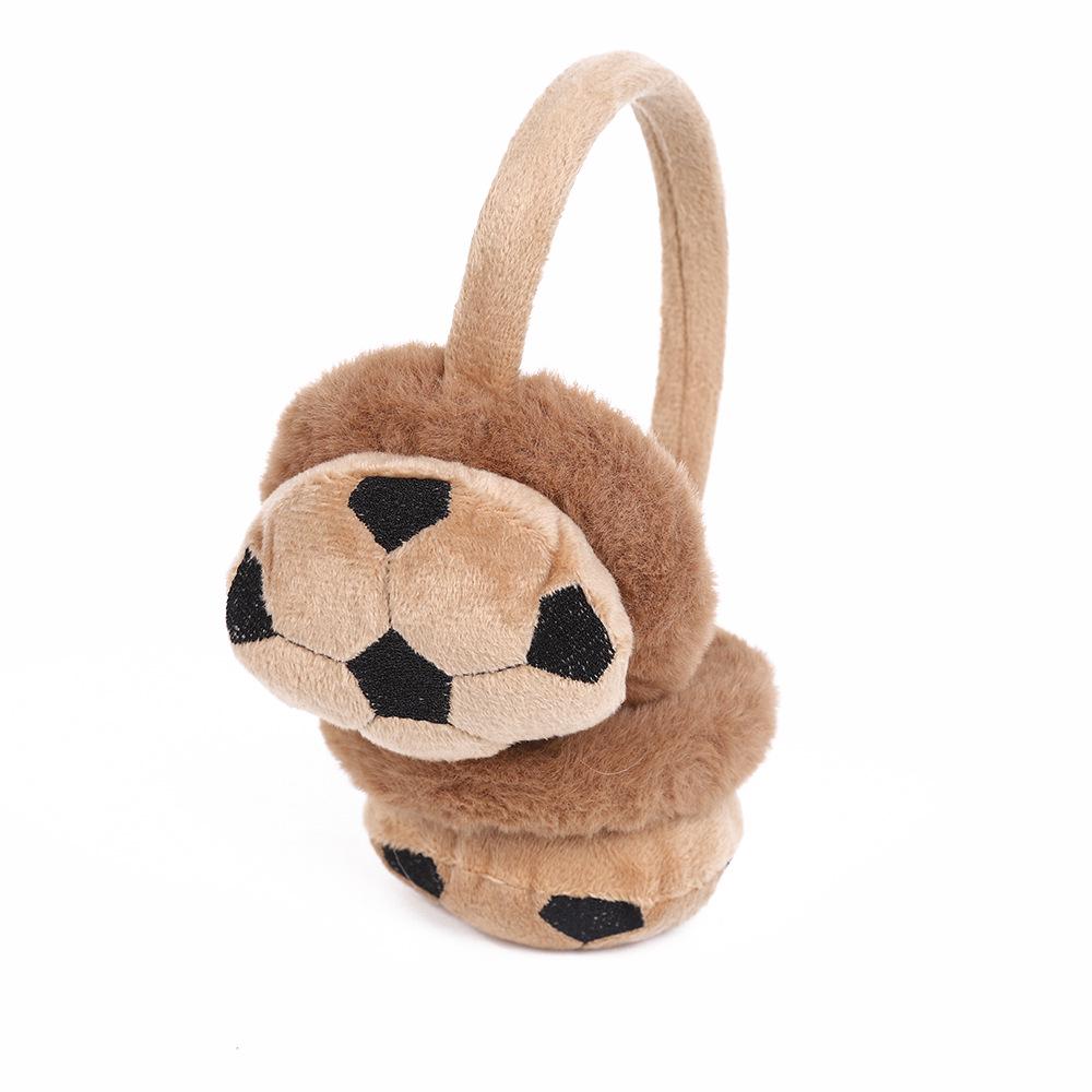 Dětské zimní náušníky ve fotbalovém stylu pro chlapce - Hřejivé plyšové chrániče uší na venkovní hraní ve sněhu.