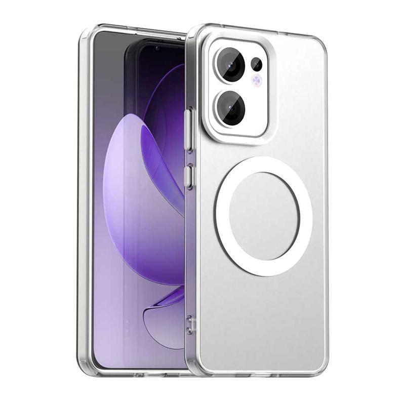Transparent Phone Case For Oppo Reno13 F Case For Oppo Reno 13F Magnetic Adsorption Wireless Charge Cover For Oppo Reno 13F Case