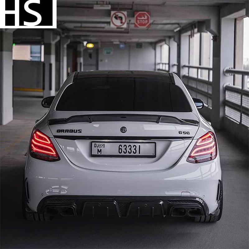 Spoiler Aripă Spate din Fibră de Carbon pentru Mercedes-Benz Clasa C W205 Sedan 2014-2021, Stil R