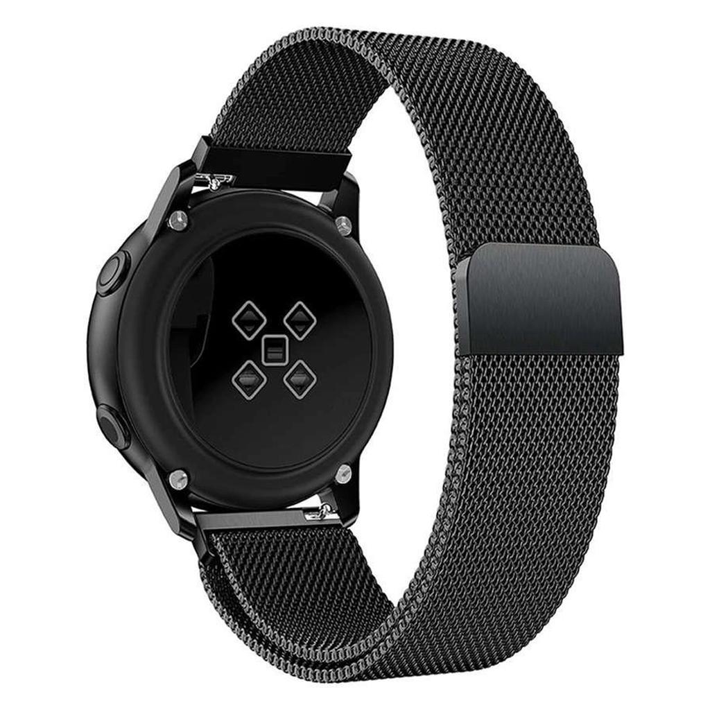Bransoleta Milanese Pasek Alogy Stal Nierdzewna Do Smartwatcha 22Mm Czarna