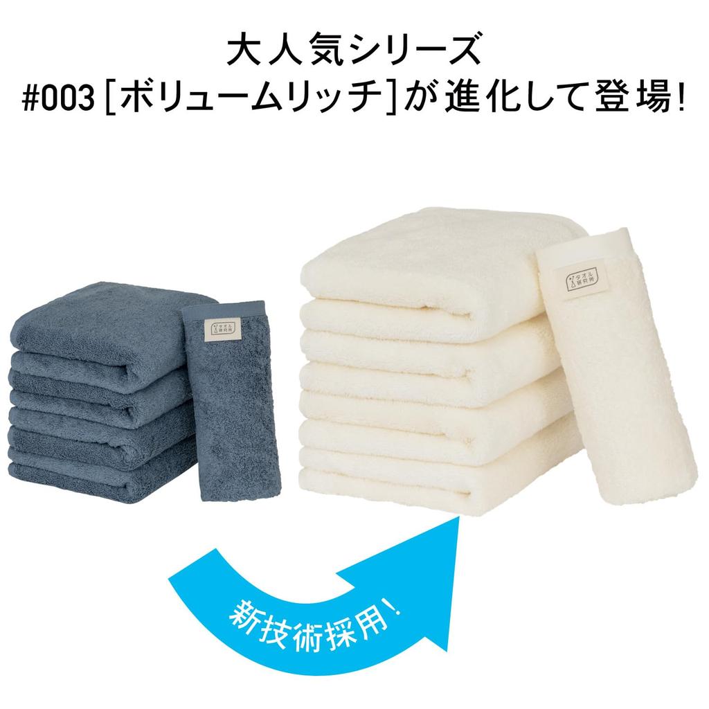 Towel Research Institute [Natural Softness] #024 Face Towel, Ash Gray, Set of 5. Soft, Thick, Smooth, Long-lasting, Fast Absorbent, Durable, 100%