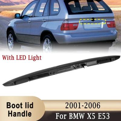 Rear Trunk Handle with Key Button & Light Fit For BMW X5 E53 2001-2006 Tail Gate Boot Lid Hatch Handle Grip 51137170676