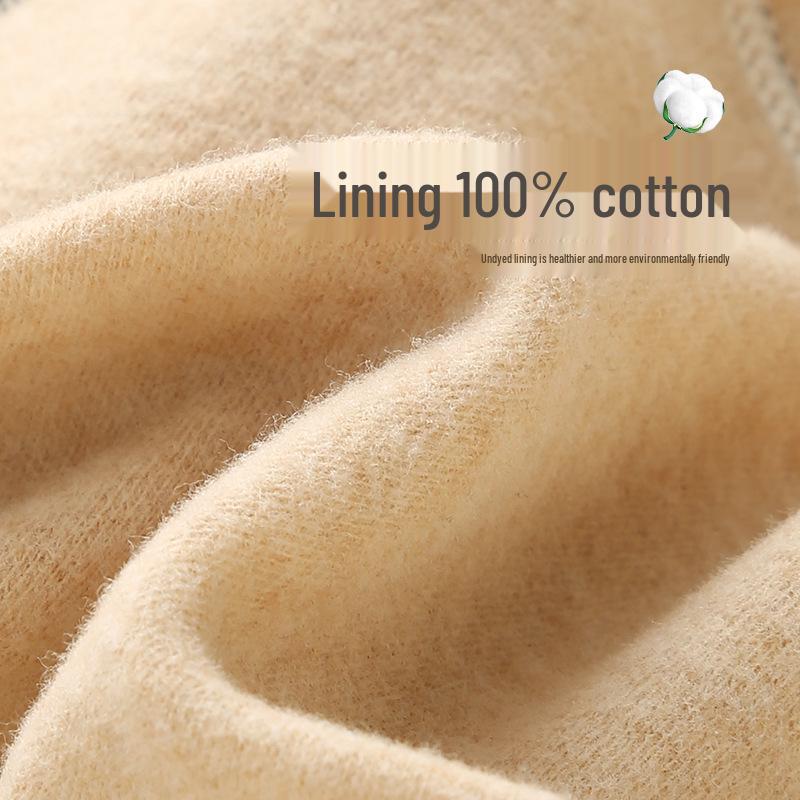 Kinder Doppel-Lagen Dicke Baumwolle Herbst/Winter Hosen - Warm, Buntes Futter für Schuluniformen