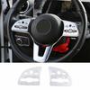-22 For Benz GLA Car Steering Wheel Button Frame Cover Trim Silver Aluminum