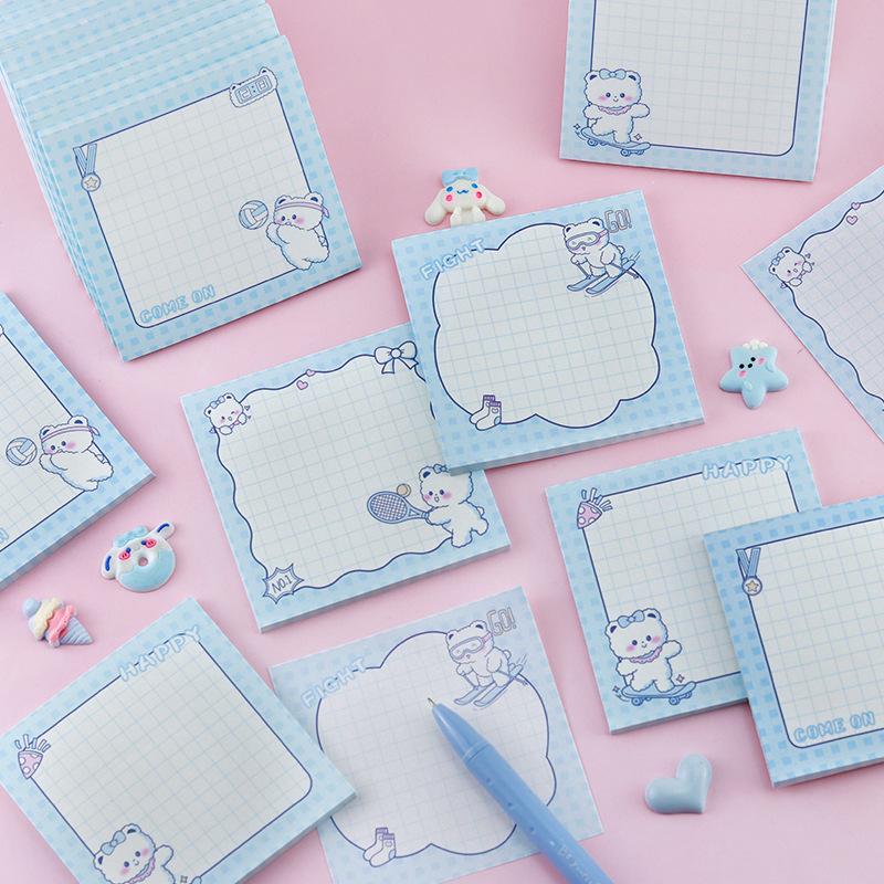 Gift Cute White Bear Note Memo Pad Paper Inspiration Raid Randomly Write Plans Everyday Good Mood Notes Office School Supplies