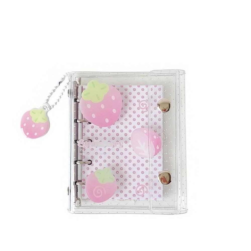Fruit Print Binder Journal Clear Loose Leaf Planner Kawaii M5 Binder Notebook  Stationery Gift