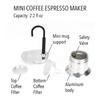 Single Tube Moka Pot 1 Cup 50ML Aluminum Alloy Spout Stovetop Italian Coffee Maker for Outdoor Parties Travel