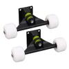 2PCS Skateboard Trucks Set with 4 Wheels Aluminum Alloy 5 Inch Shock Absorption Longboard Truck for Replacement Black
