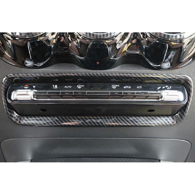 Cover Trim Car Inner Central -22 Carbon Fiber AC Button Control For Benz GLA