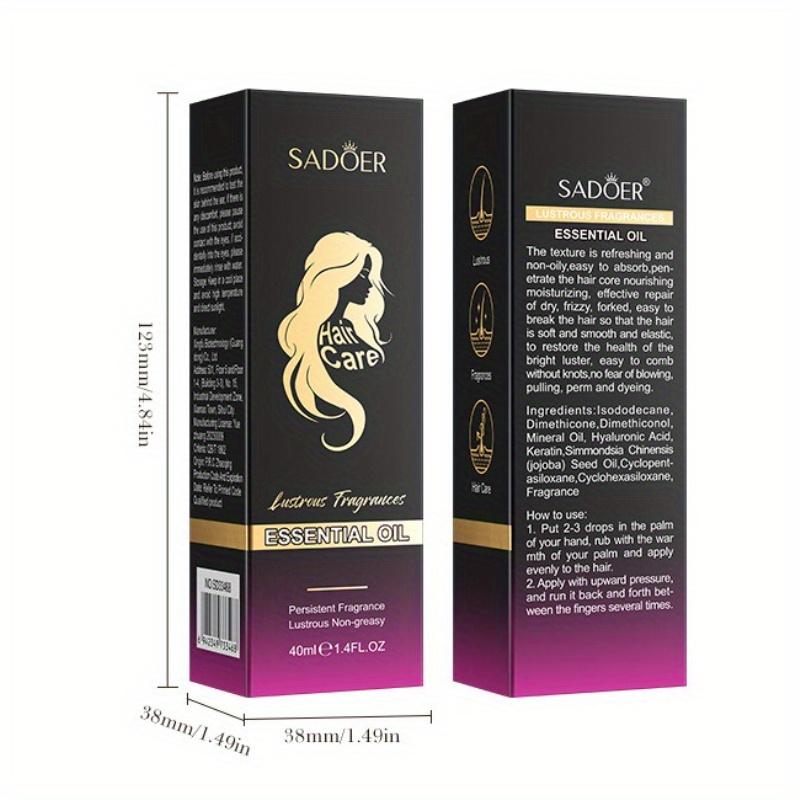 Fragrance Repair Hair Oil Smooth Nourishing Conditioner Long Lasting Scent Argan Oil Treatment for Damaged Hair