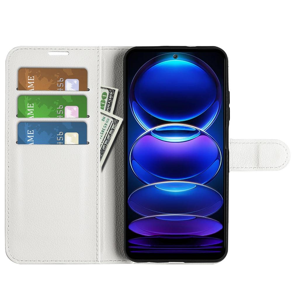 

For Xiaomi Redmi Note 12 5G (Global)/(India)/(China)/Poco X5 5G Full Protection Case Flip Anti-scratch Stand Wallet Phone Cover White