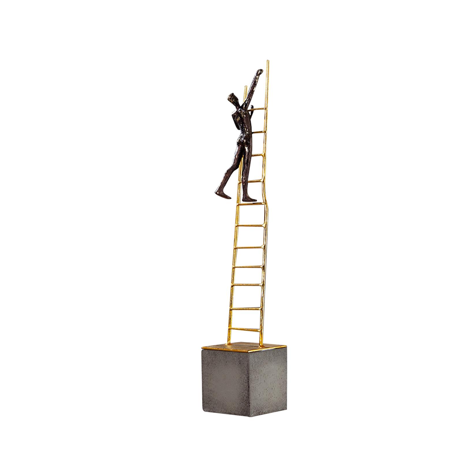 Abstract Sculpture Thinking Statue Stairs Thinker Creative Statue Decoration for Table Desktop Living Room Study Birthday Gift