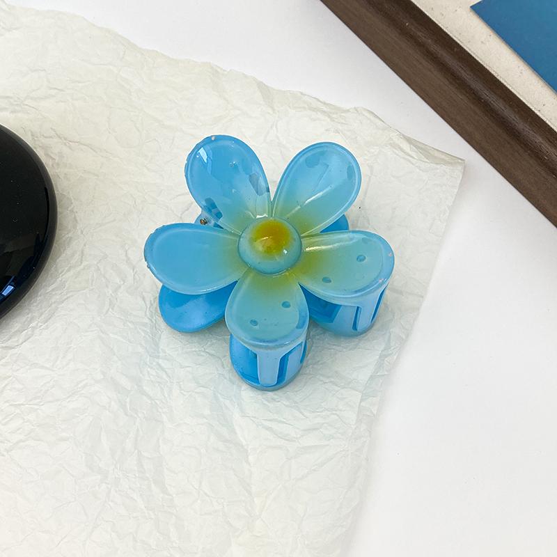 Egg Flower Hair Claw Clip for Women Korean Solid Color Flower Grab Clip Simple Fashion Shark Clip Girl Hair Accessories