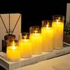 Acrylic Bullet-Shaped Remote-Controlled Flameless Candle Lamp