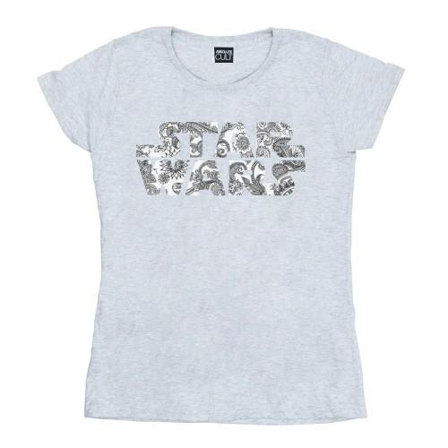 

Star Wars Womens/Ladies Ornamental Logo Cotton T-Shirt XXL білий