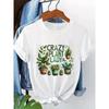 Crazy Plant Lady Letter Graphic T-Shirt Women’s Crew Neck Short Sleeve Tee Funny Plant Lover Print Soft Comfortable Top