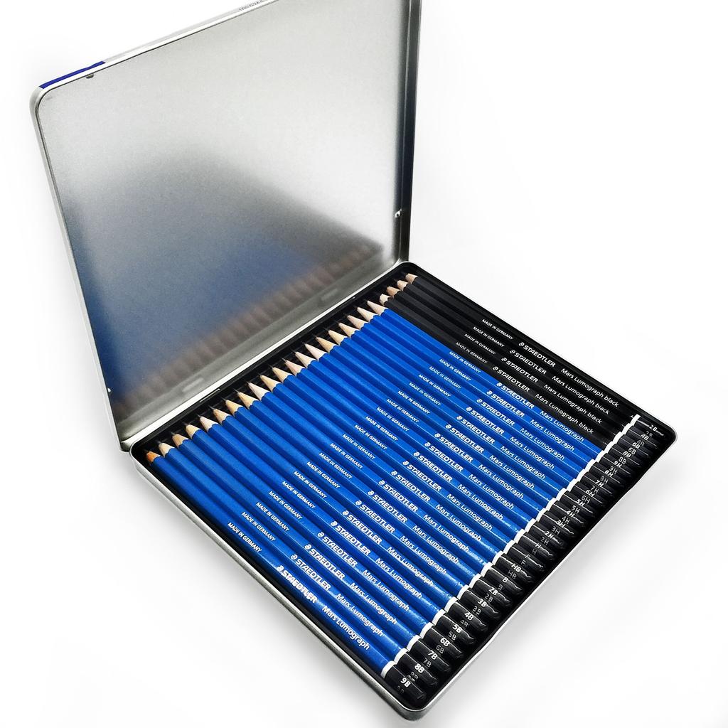 STAEDTLER Pencil Mars Lumograph and Black Drawing Assorted 24 Set 100 G24 S