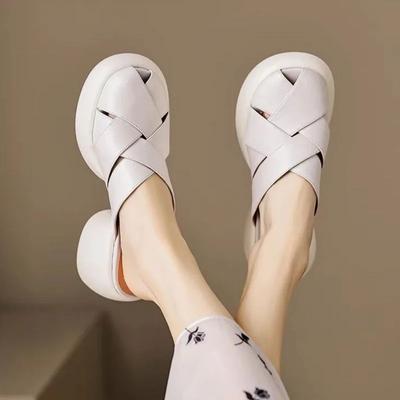 Scarpe da Donna Nuovo Stile Ciabatte Zoccoli Pantofole Donna Sandali Morbidi Normali Eleganti e alla Moda In Offerta Pelle Naturale Casual