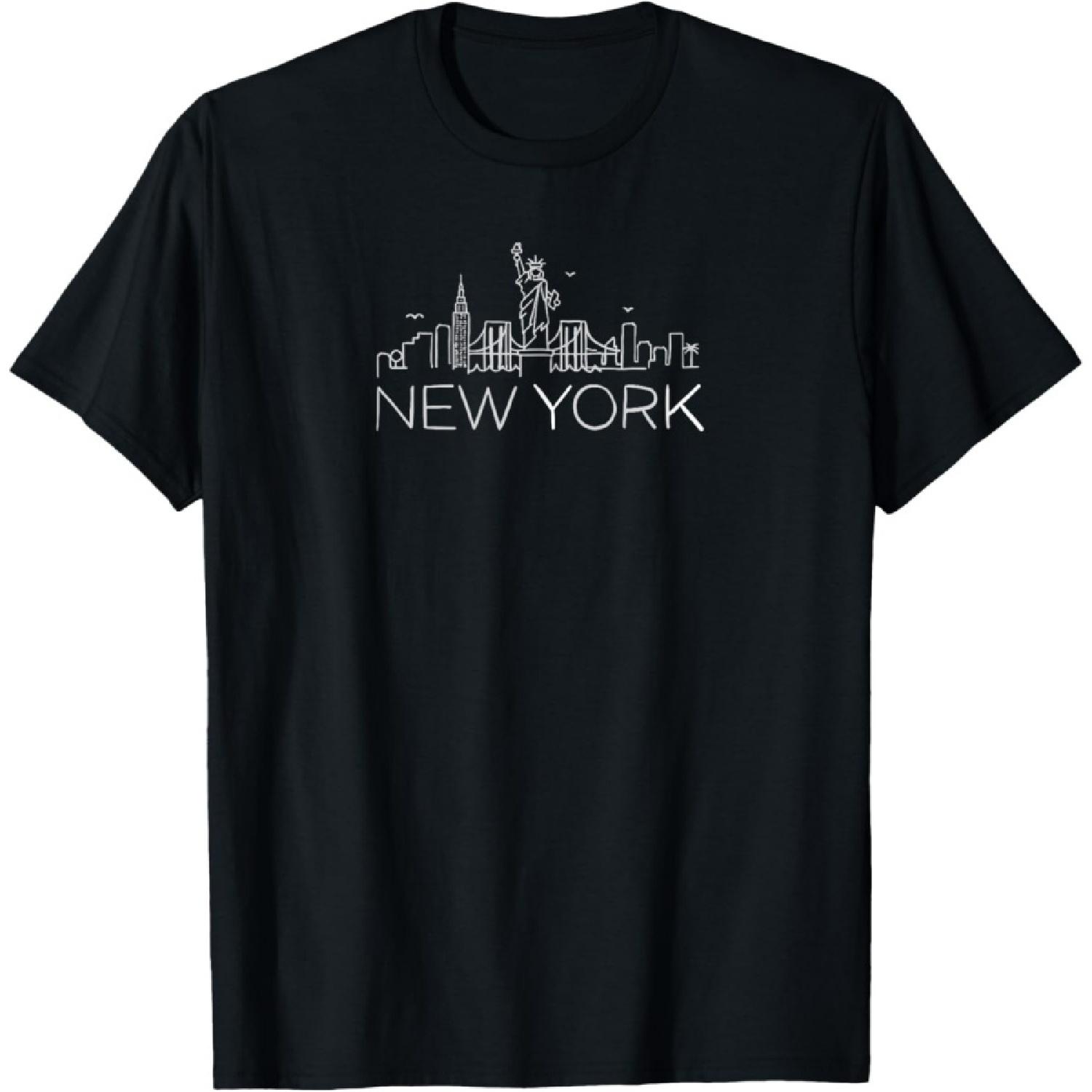 New York City New York City Skylines statue of liberty T-Shirt S