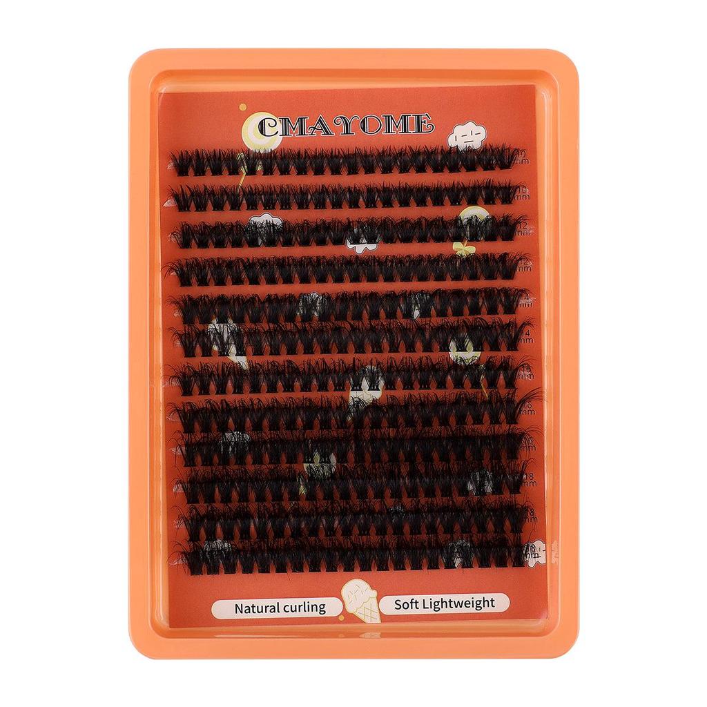 European & American Style D Curl Cluster False Eyelash Kit for Daily DIY Extensions