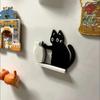 High Quality Acrylic Cat Whiskers Collection Ornaments Magnetic Cartoon Cat Refrigerator Sticker Cat Hair Storage Memorial Box