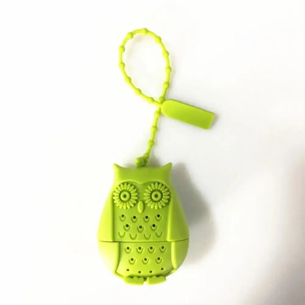 Creative Cute Owl Tea Strainer Tea Bags Filter Food Grade Silicone Loose-leaf Tea Infuser Filter Diffuser Cartoon Tea Accessory