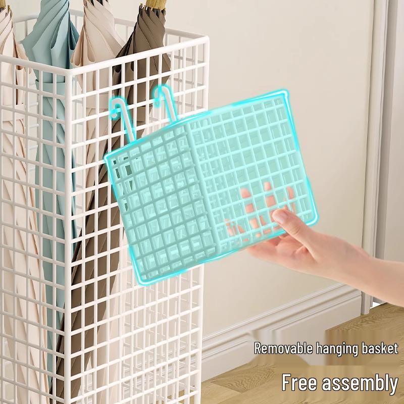 Umbrella Stand: Household & Commercial Storage Rack with Hanging and Draining Feature for Doorways