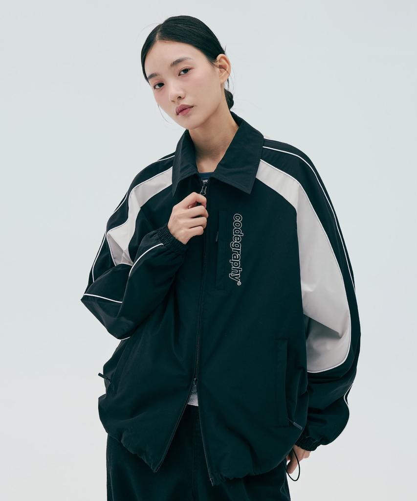 Cgp Contrast Tech Collar Short Jacket_Black